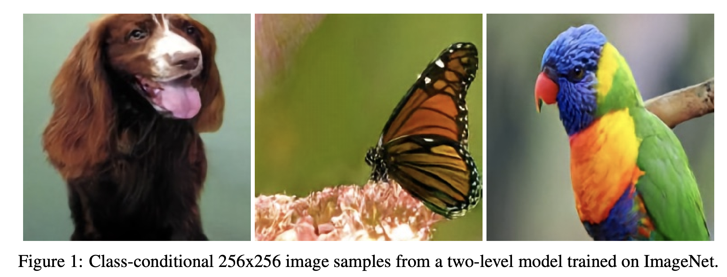 Class-conditional samples from VQ-VAE-2